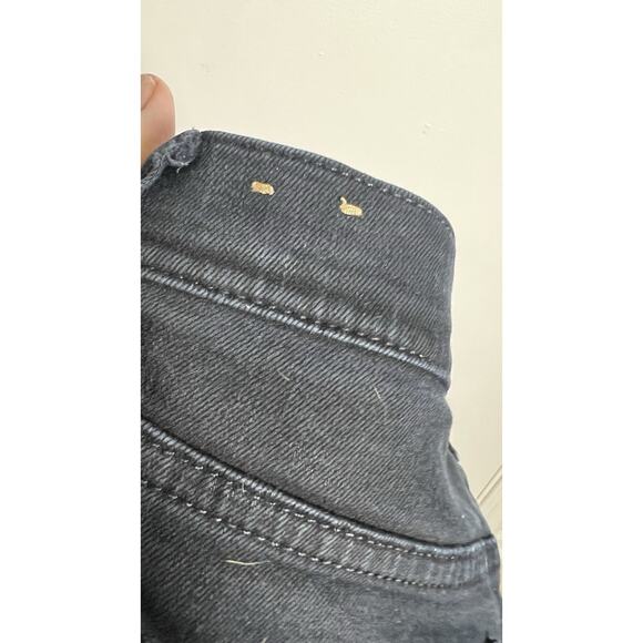 MADEWELL Black Denim Stretchy Flea Market Flare High Rise Cropped Jeans Size 28 - Picture 5 of 7